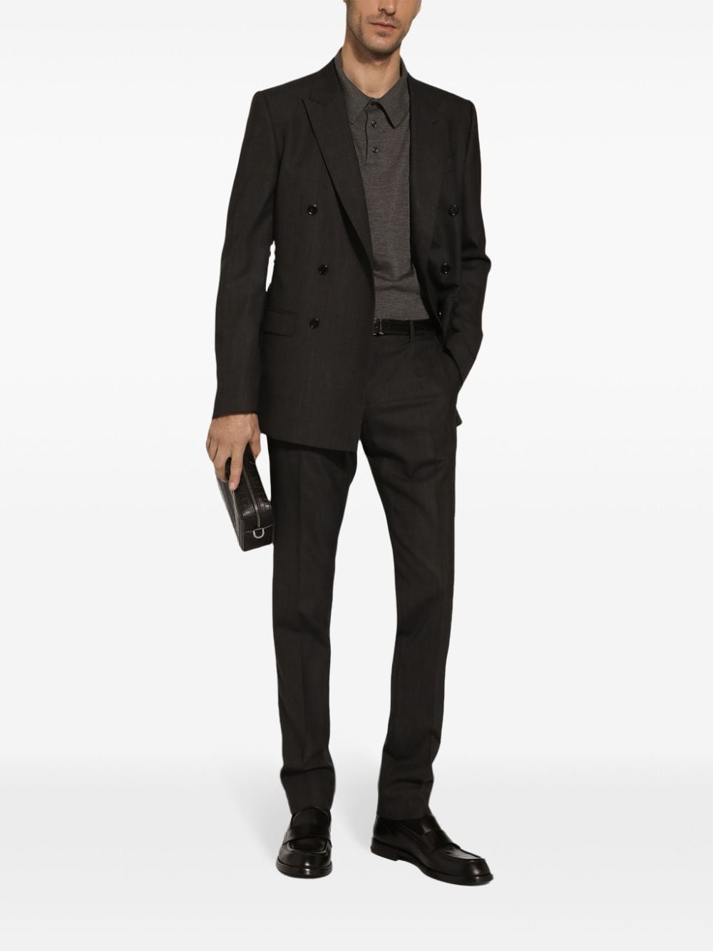 Dolce & Gabbana Double-breasted Martini suit - S8291 MELANGE GREY