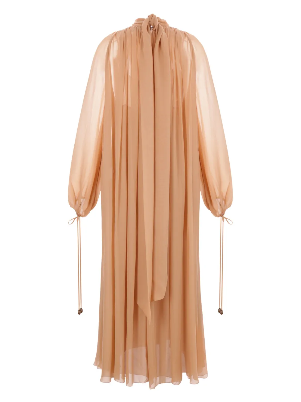 Chloé Zijden georgette jurk - Beige