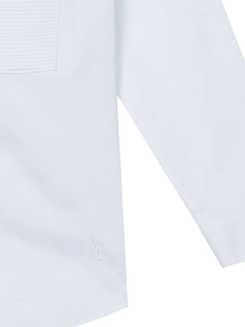 MAISON AVA Shirt met geribbeld vlak Wit