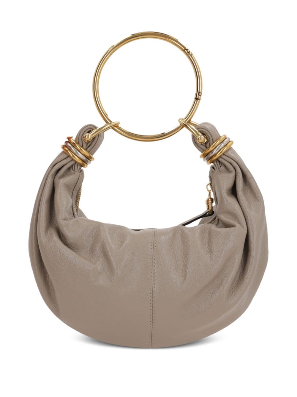 Shop Chloé Small Bracelet Hobo Shoulder Bag In Motty Grey