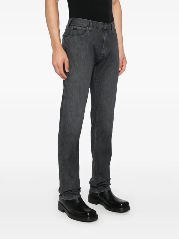 Emporio Armani Jean J45 Noir FARFETCH FR