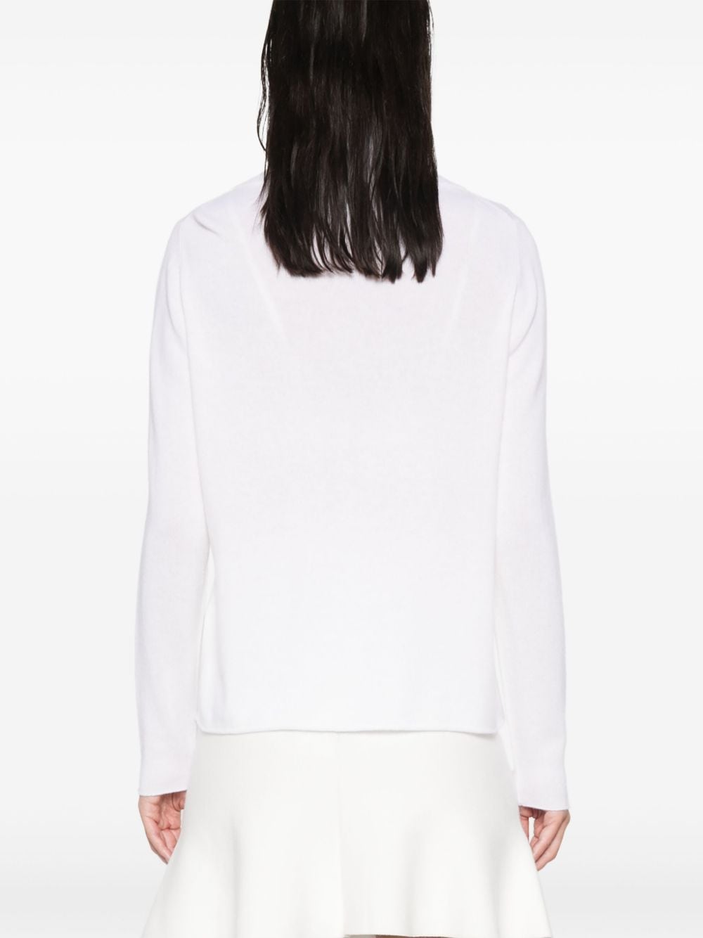 Shop Allude Cashmere Sweater In White