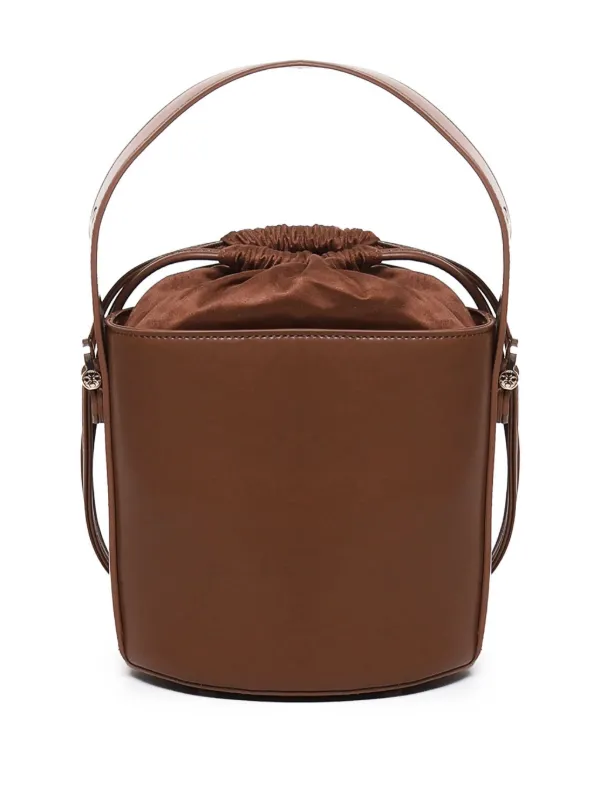 V 73 logo embossed Bucket Bag Brown FARFETCH BH