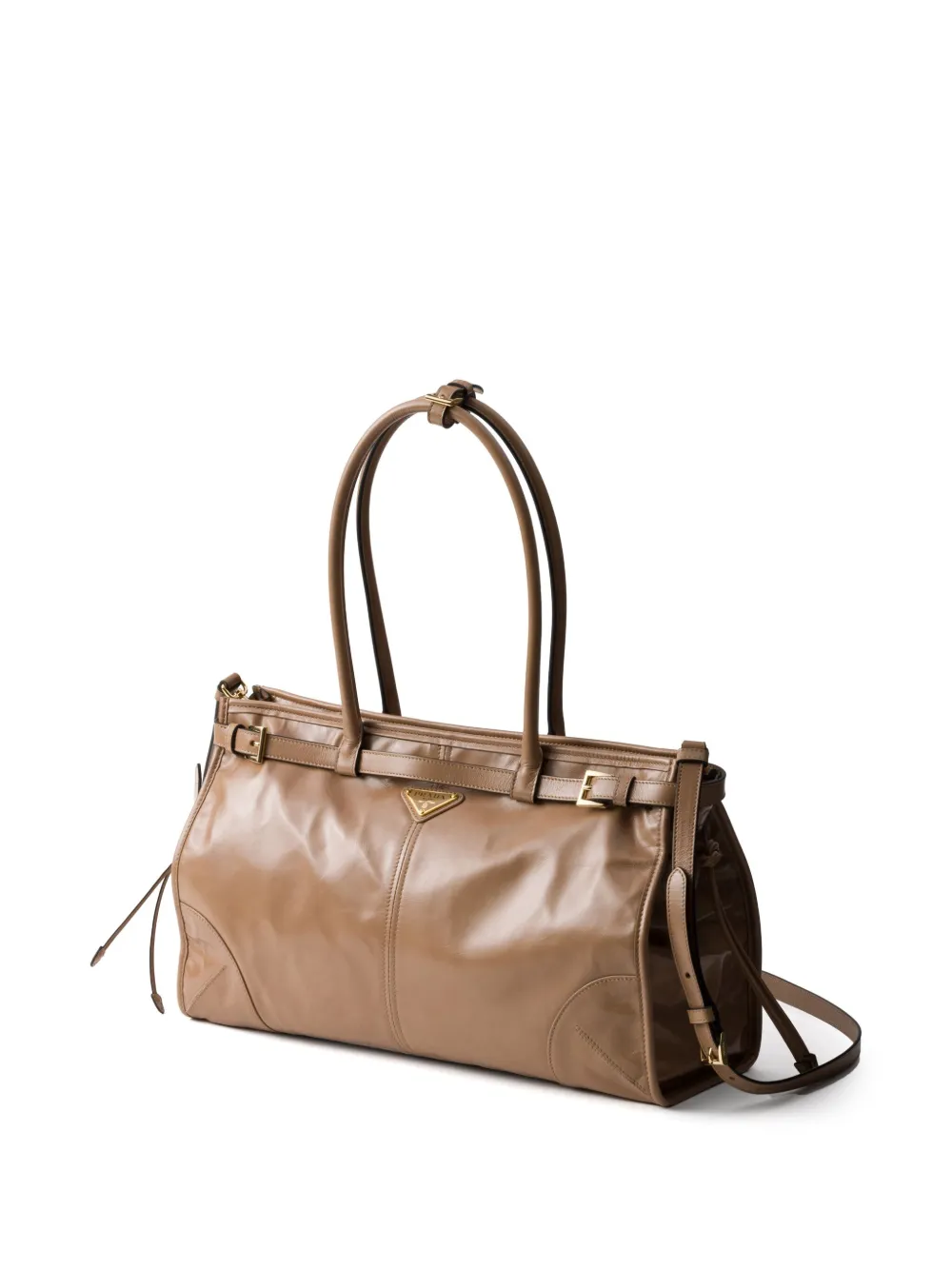 Prada Grote Bonnie shopper Bruin