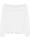 Allude off-shoulder sweater - White