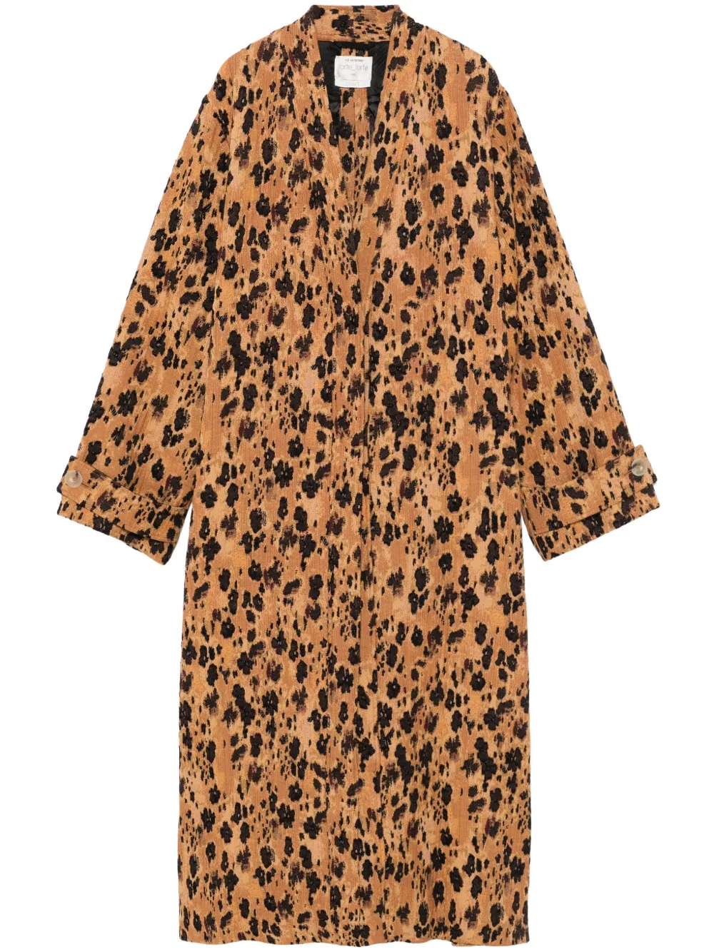 FORTE FORTE LE FLEURS CAMOU COAT