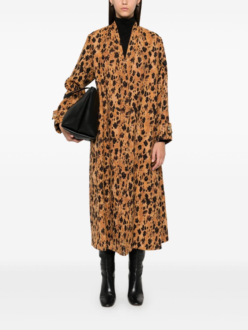 Forte Forte Le Fleurs Camou coat - Bruin