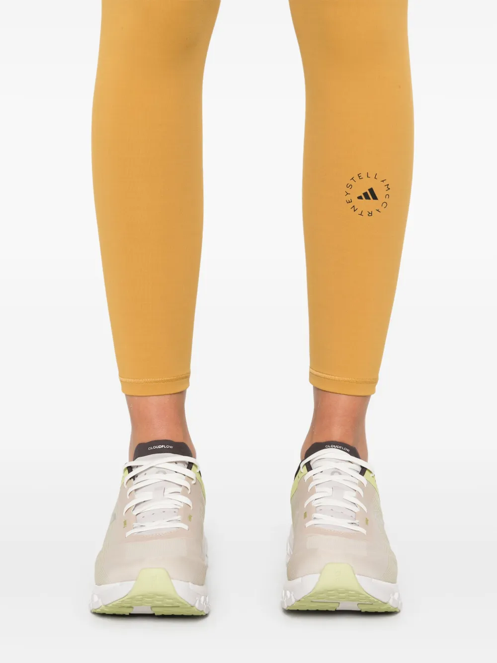 Adidas by Stella McCartney cropped leggings women Polyamide Spandex Elastane L Yellow