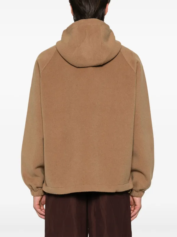 Drôle De Monsieur La Veste à Capuche Laine Jacket Brown FARFETCH IN