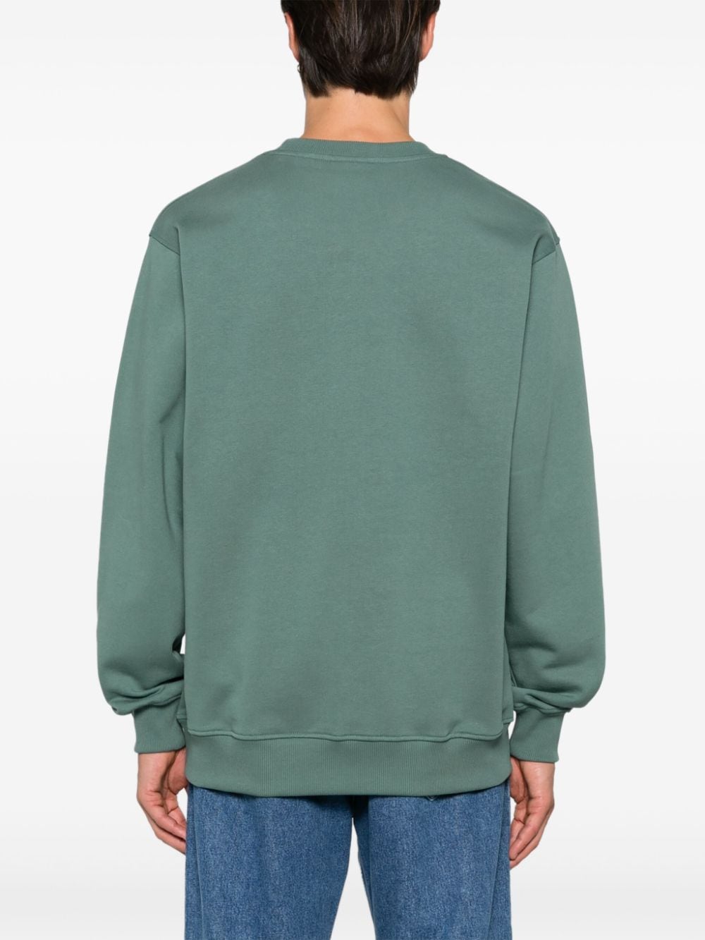 Shop Drôle De Monsieur Slogan-print Sweatshirt In Green