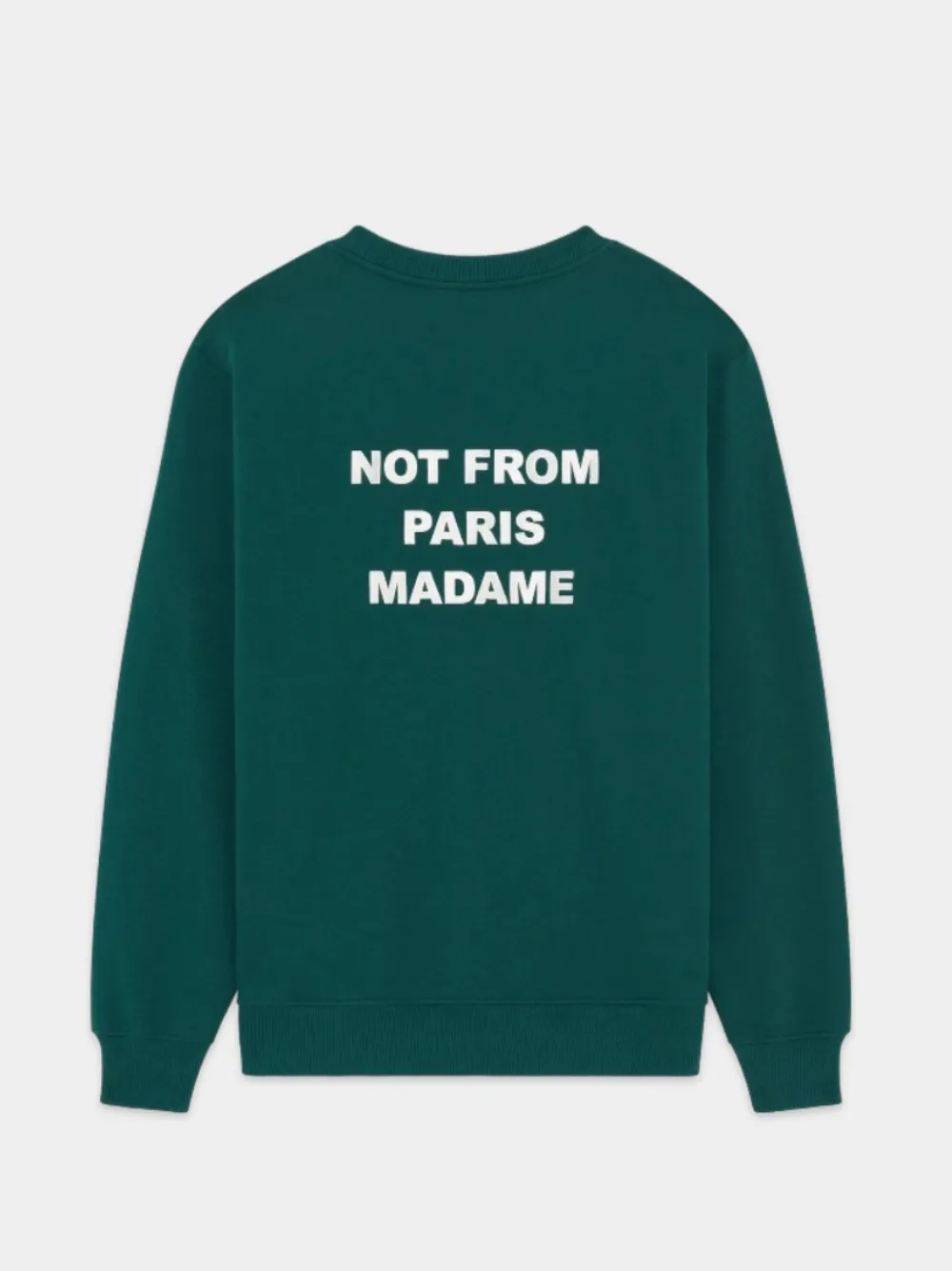 Drôle De Monsieur Sweater met tekst Groen