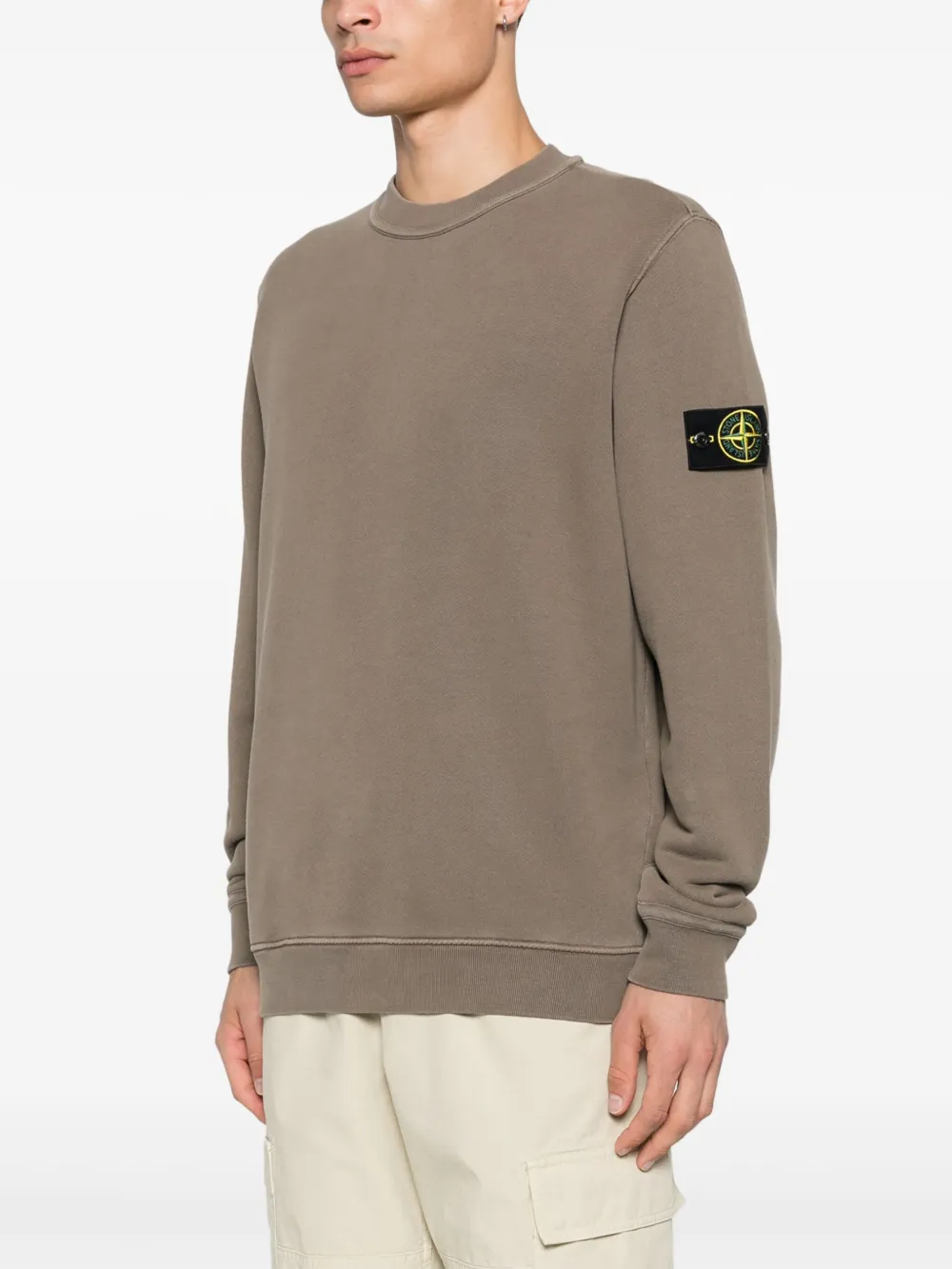 Stone Island Sweater met Compass-logopatch Groen