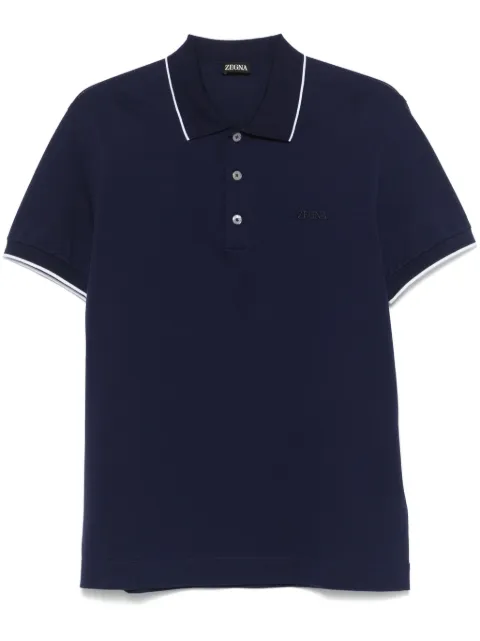 Zegna Poloshirt mit Logo-Stickerei