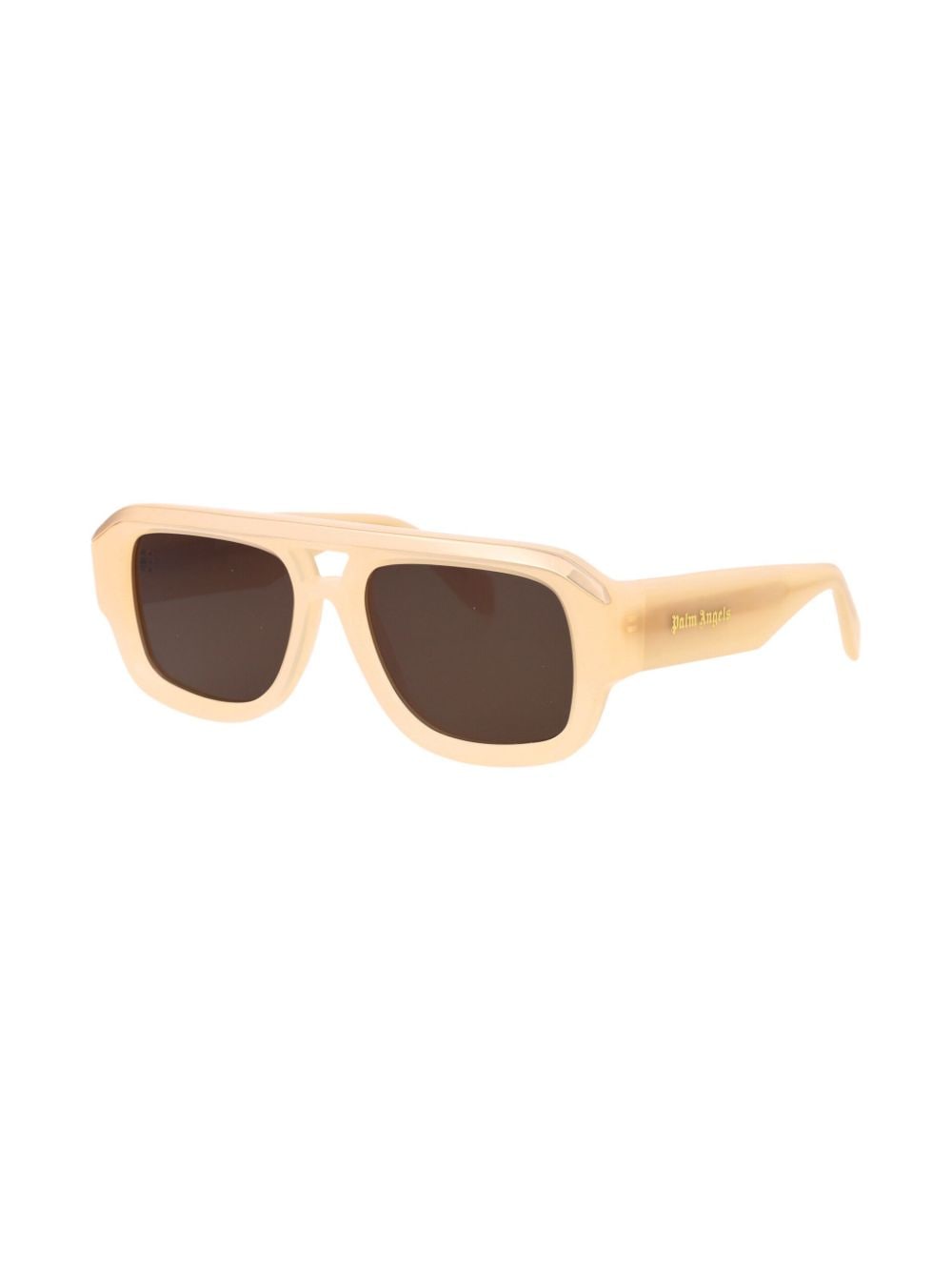 Shop Palm Angels Stockton Sunglasses In Nude