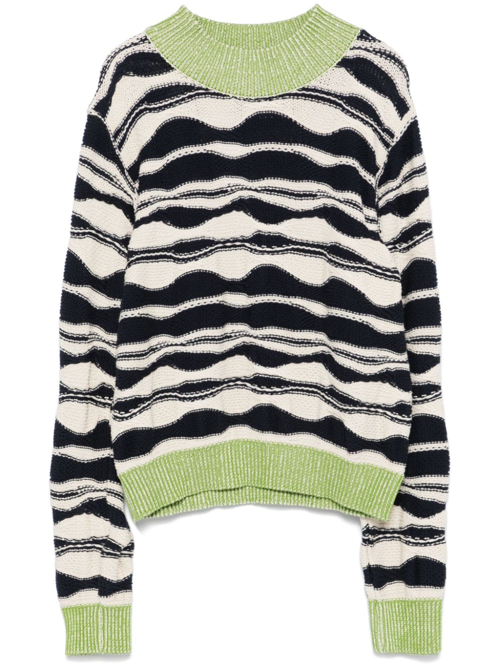 wave-knit sweater