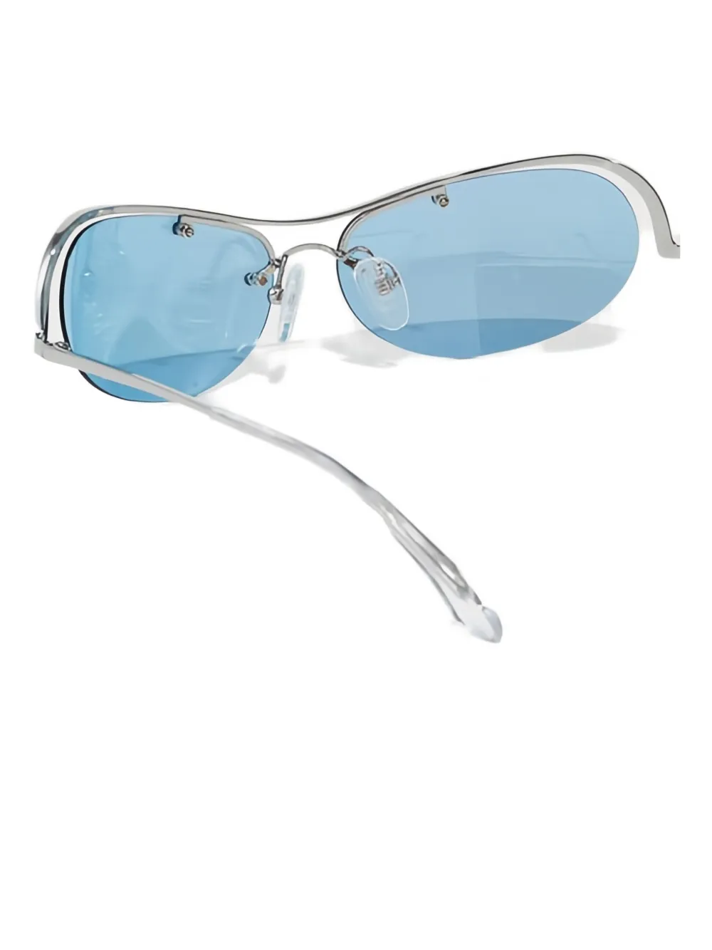 Henrik Vibskov Lana zonnebril met ovalen montuur Zilver