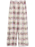 Henrik Vibskov plaid-check trousers - Neutrals