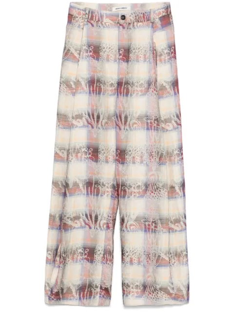 Henrik Vibskov pantalones con cuadros estampados