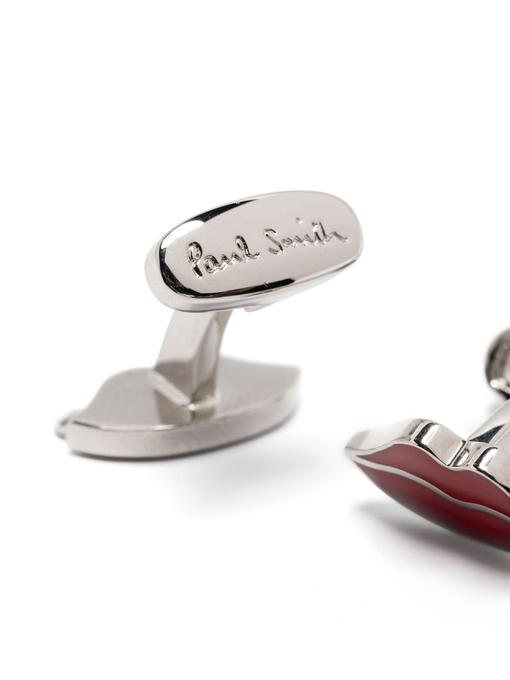 Shop Paul Smith Lips-motif Cufflinks In Silber