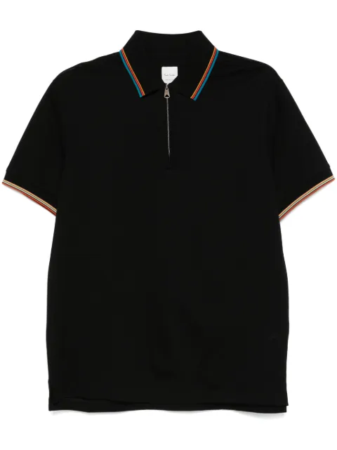 Paul Smith stripe-trim cotton polo shirt