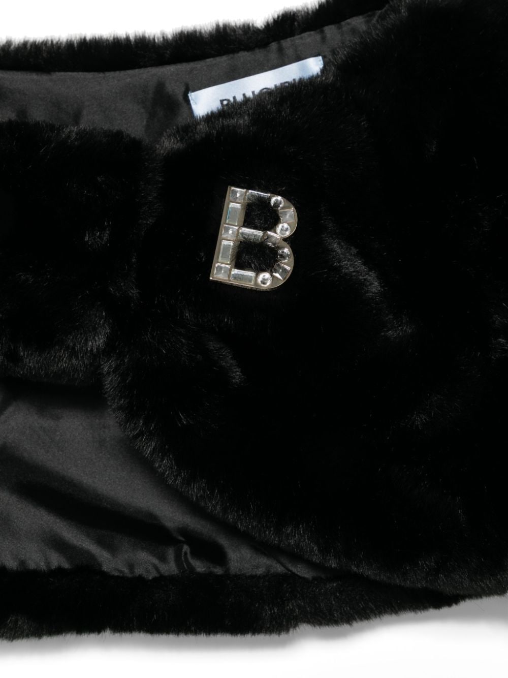 Shop Blugirl Brooch-detail Scarf In Black