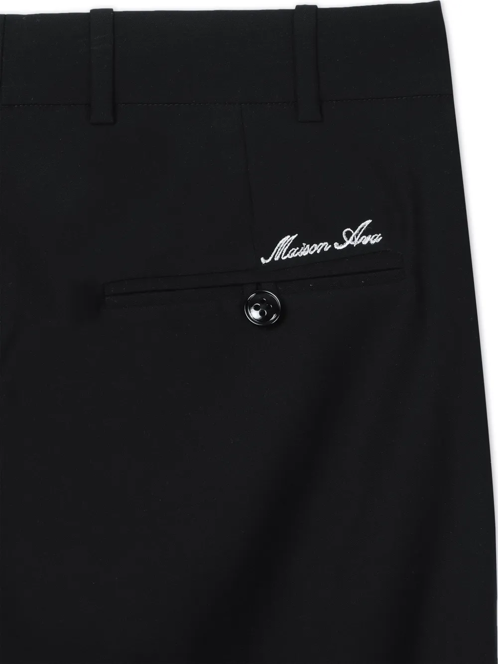 MAISON AVA Broek met bloemen-jacquard Zwart