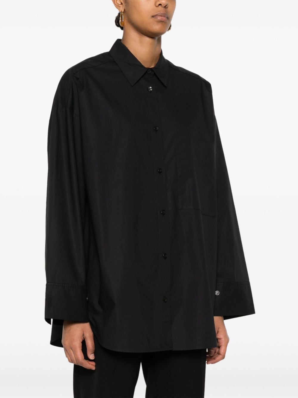 Shop By Malene Birger Derris Shirt In Black