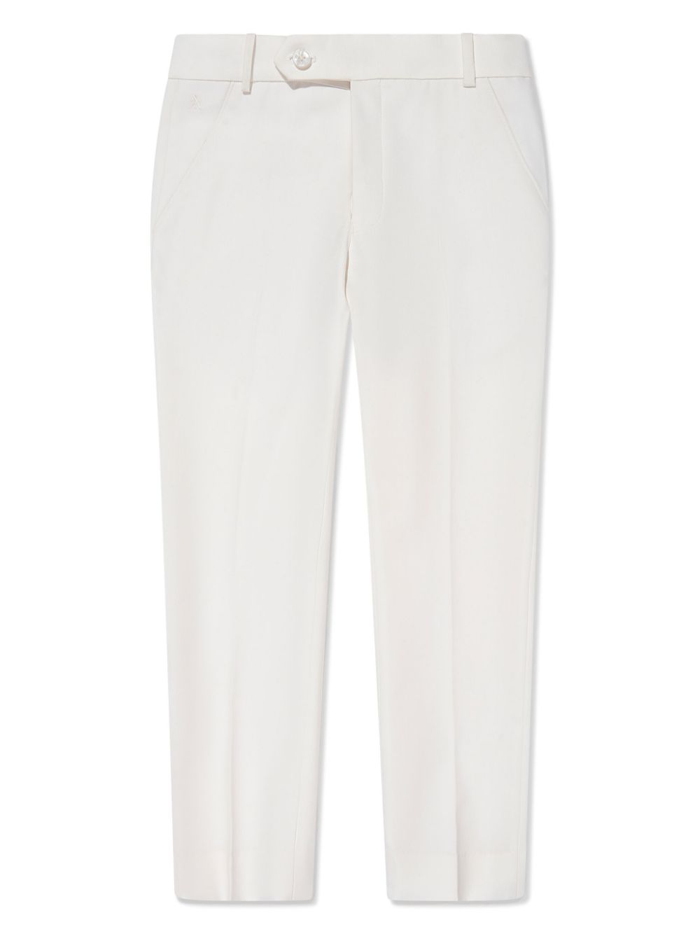 MAISON AVA logo-embroidered trousers - White