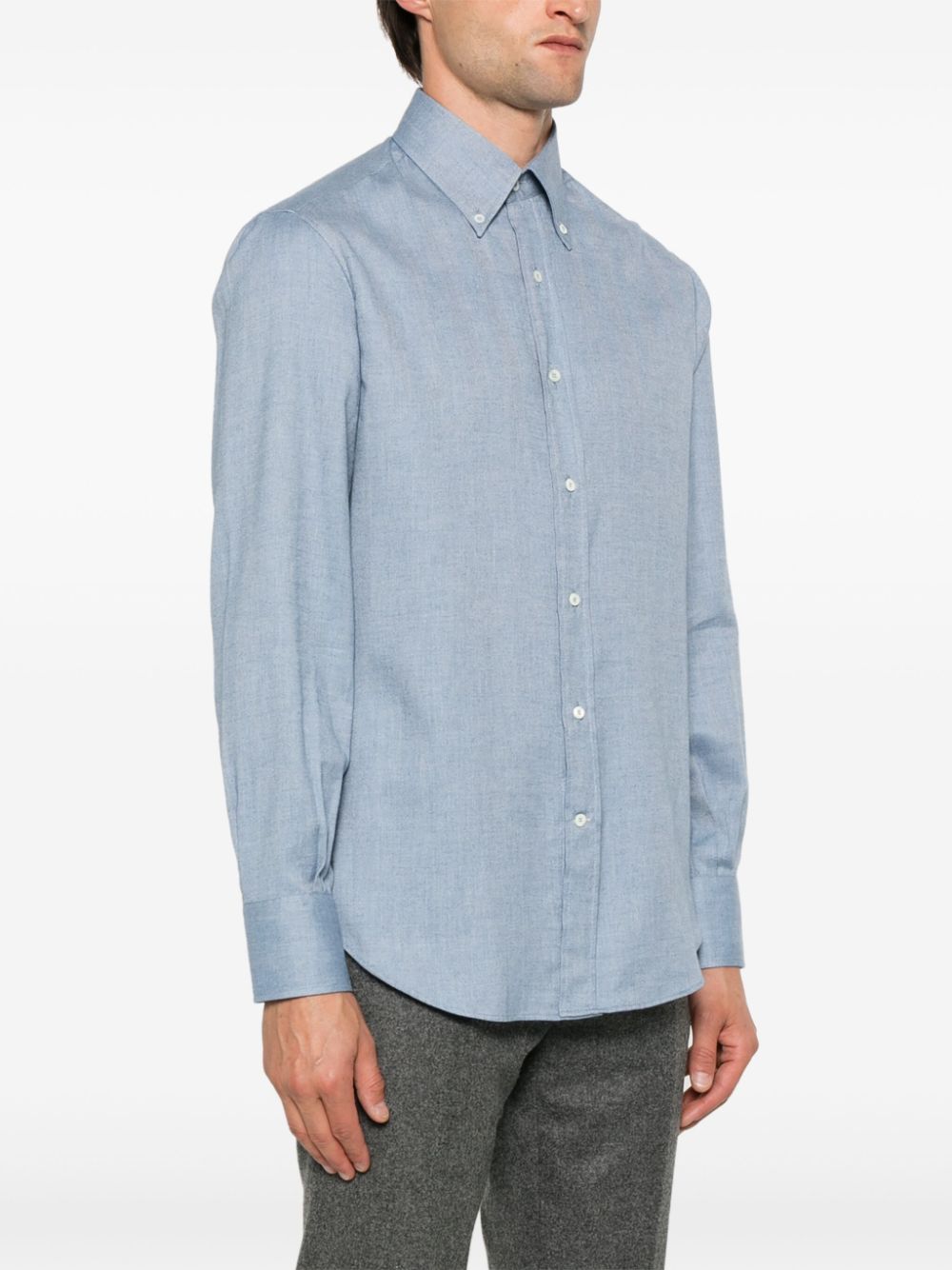 Buy online Brunello Cucinelli herringbone-pattern shirt Men