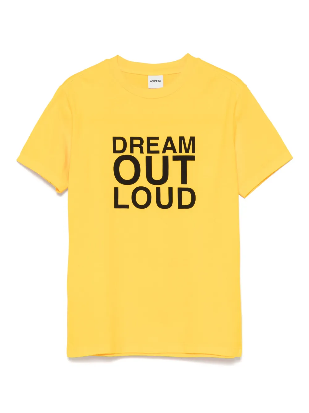 Aspesi Kids' Slogan-print T-shirt In Yellow