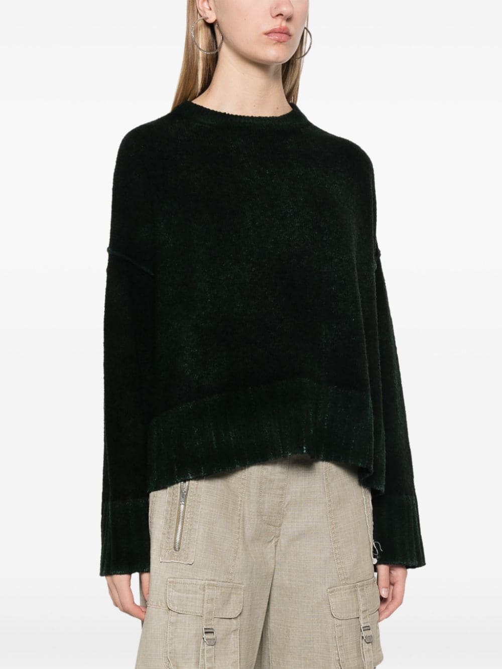 Shop Avant Toi Seam-detail Sweater In Green