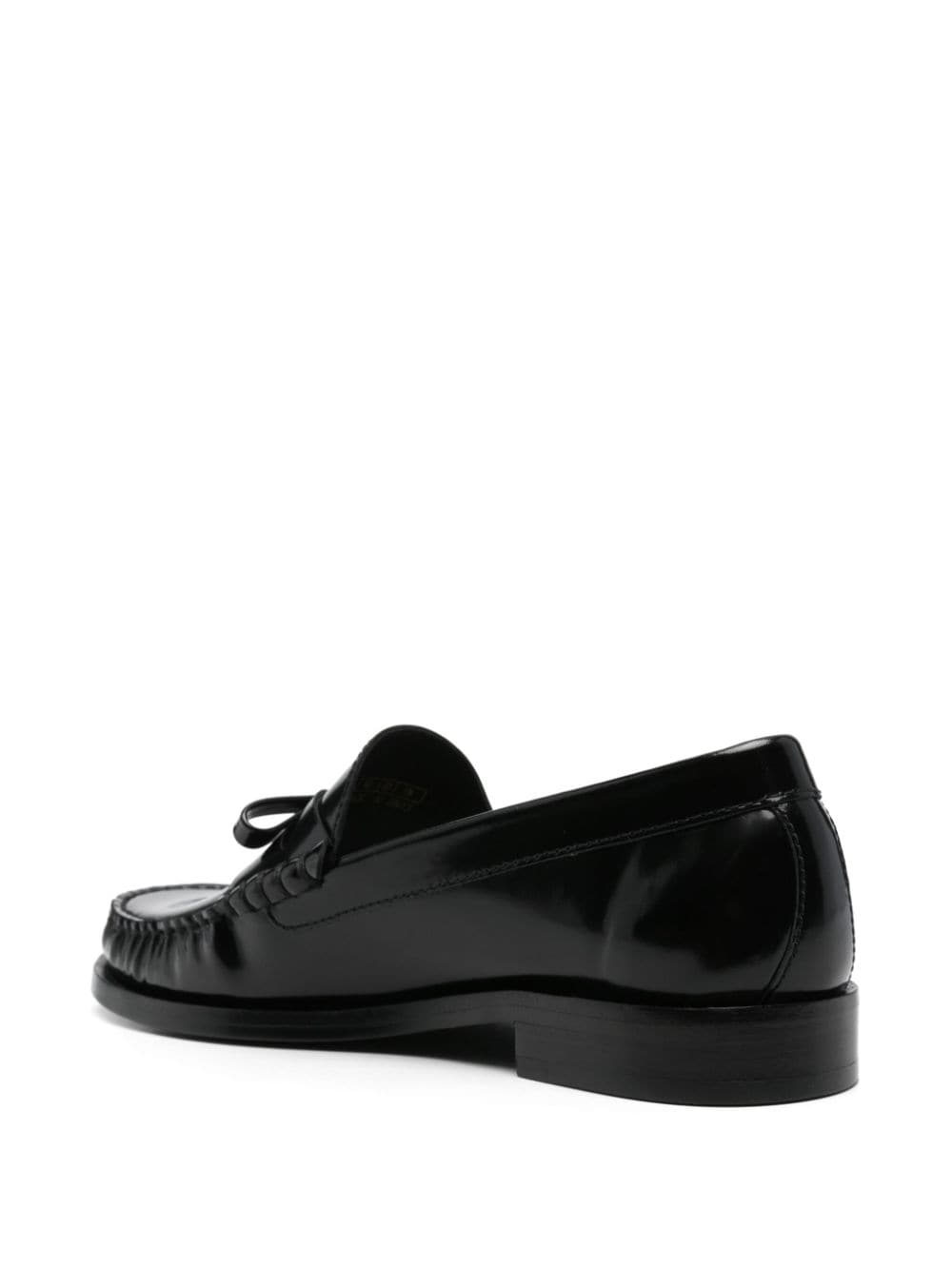 Shop Stuart Weitzman Lottie Bow Loafers In 黑色