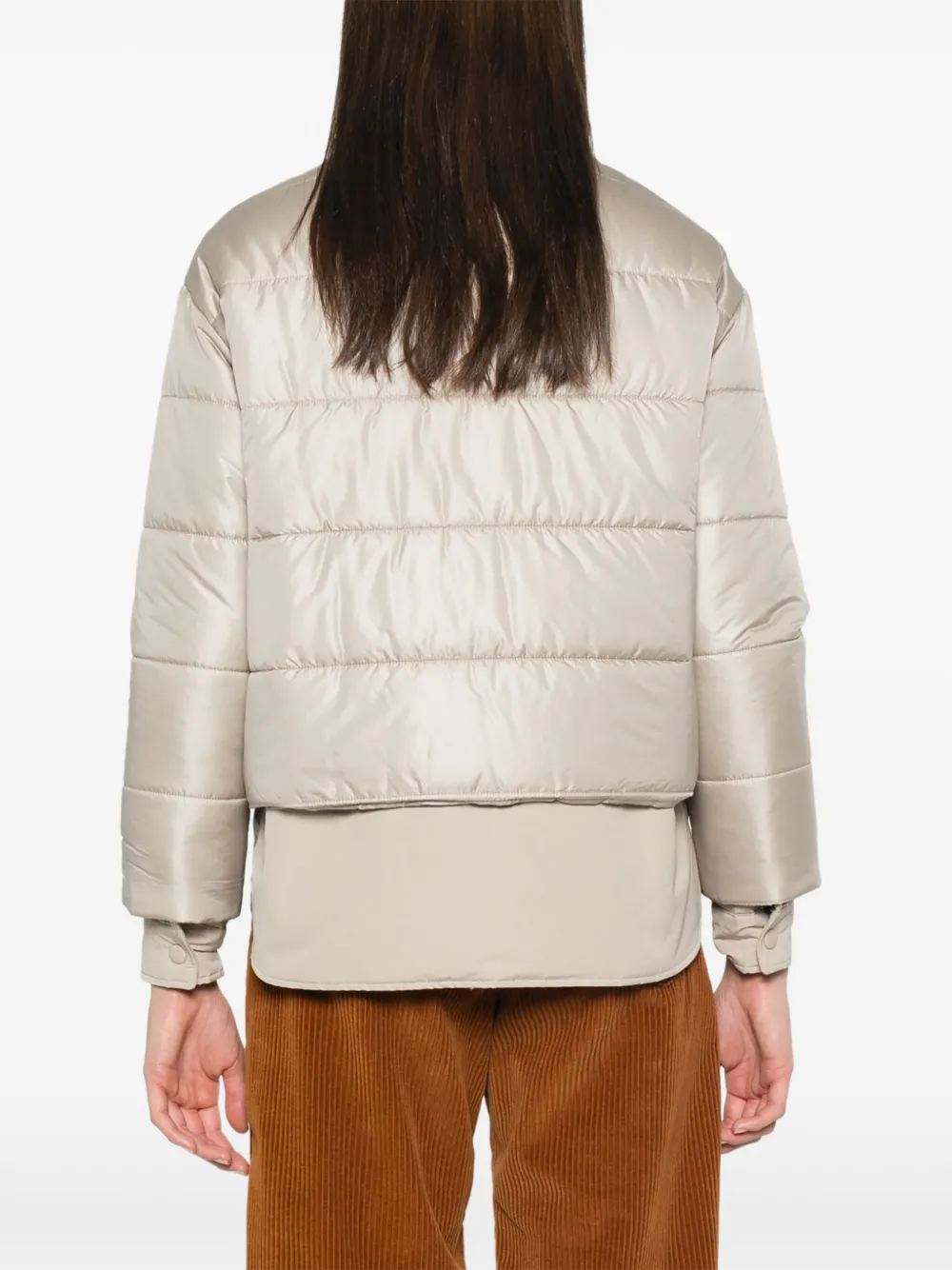 ASPESI Jayla gewatteerd overhemd Beige