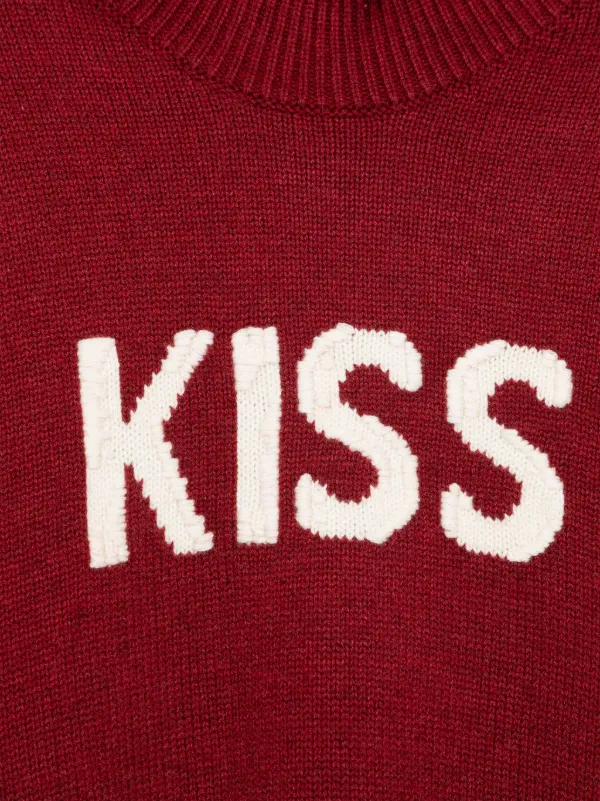 Zadig & Voltaire Kids モチーフインターシャ セーター | レッド