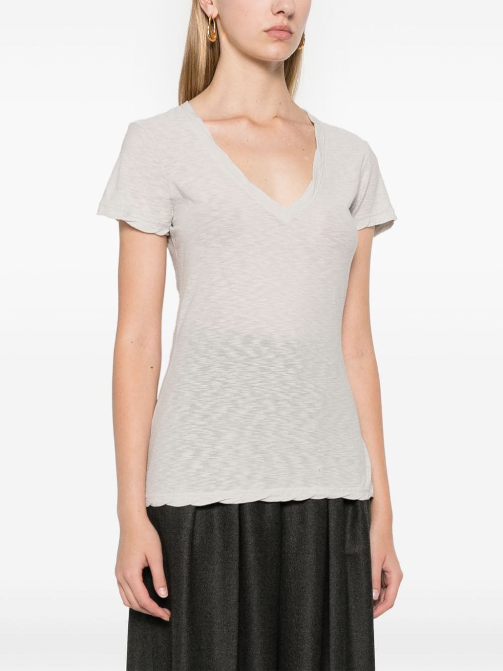 Shop James Perse Salt T-shirt In Grey