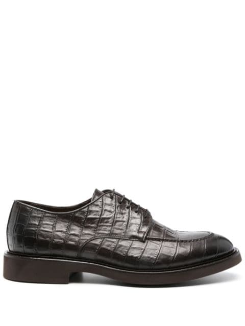 Doucal's crocodile-effect oxford shoes