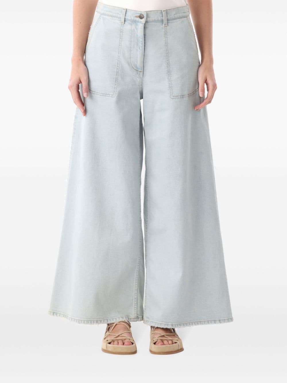 high-rise wide-leg jeans