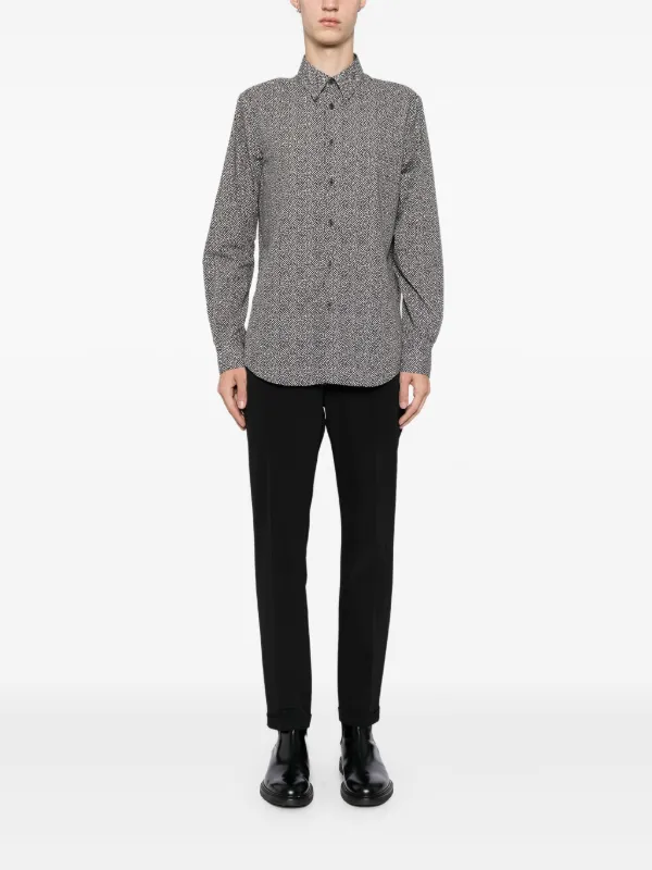 「高評価！」注目のレビュ Shirt Cotton Dot Polka Smith Paul | HK FARFETCH | Black トップス