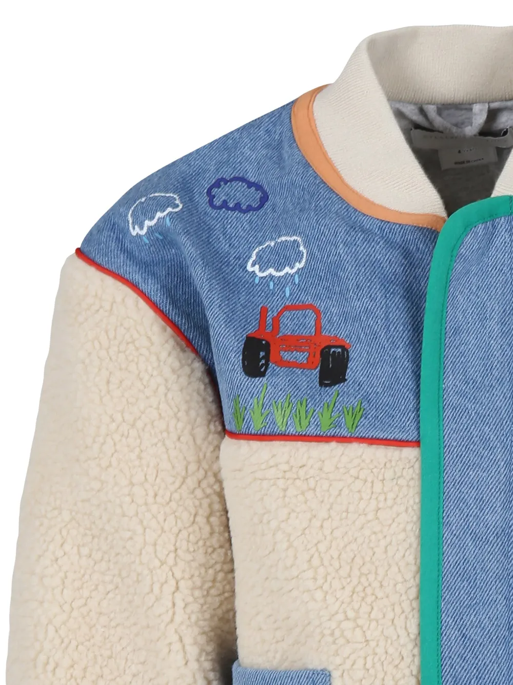 Stella McCartney Kids Jas van imitatiebont Beige