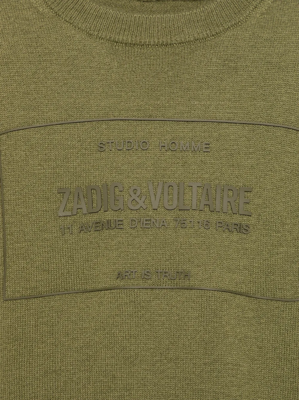 Zadig & Voltaire Kids Trui met logo-reliëf Groen