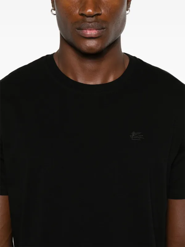 ETRO Pegaso-embroidered T-shirt | Black | FARFETCH UZ