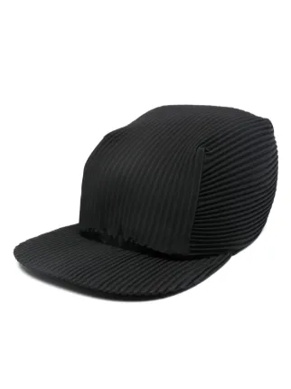 HOMME PLISSE ISSEY MIYAKE ブラックキャップ Homme Plissé Issey Miyake プリーツ キャップ | ブラック | FARFETCH JP
