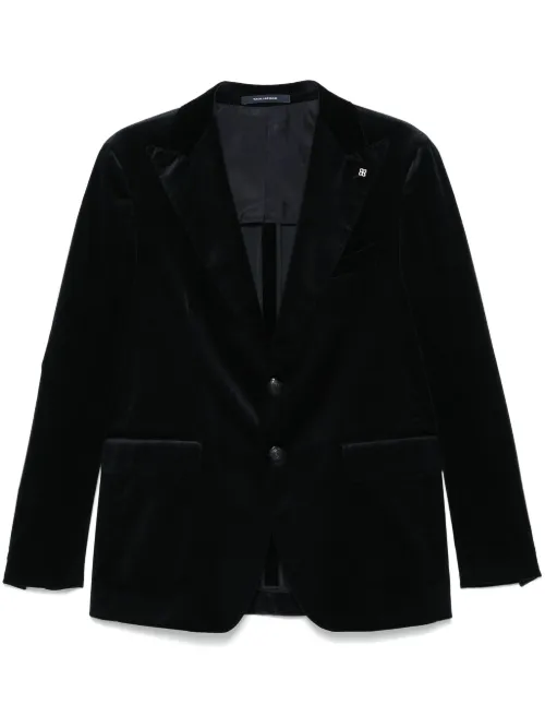 Tagliatore blazer en velours - Bleu - Tagliatore - Modalova