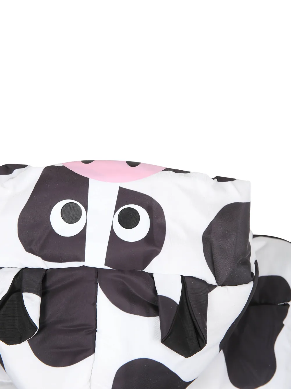 Stella McCartney Kids Sneeuwpak met capuchon en koeienprint Zwart