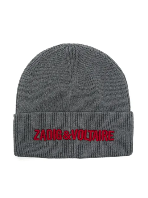Zadig & Voltaire Kids Gorro com logo bordado