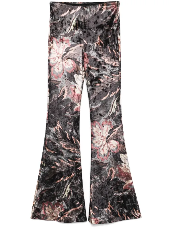 【送料&関税込】Etro Floral Print Pants ETRO Floral-print cotton-blend crepe flared pants | NET-A-PORTER