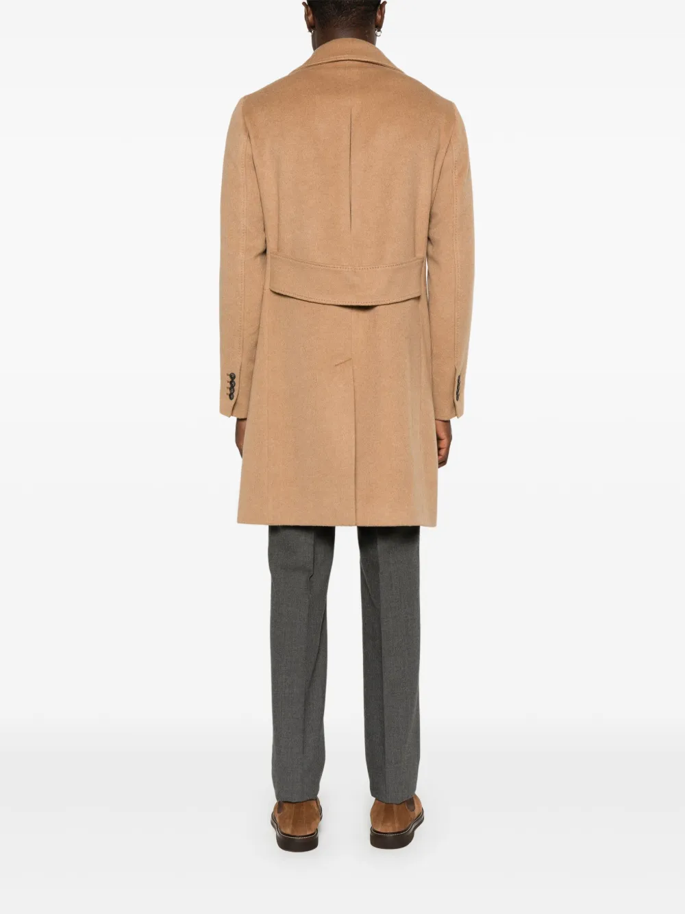 Herno Double-breasted Coat In Neutrals