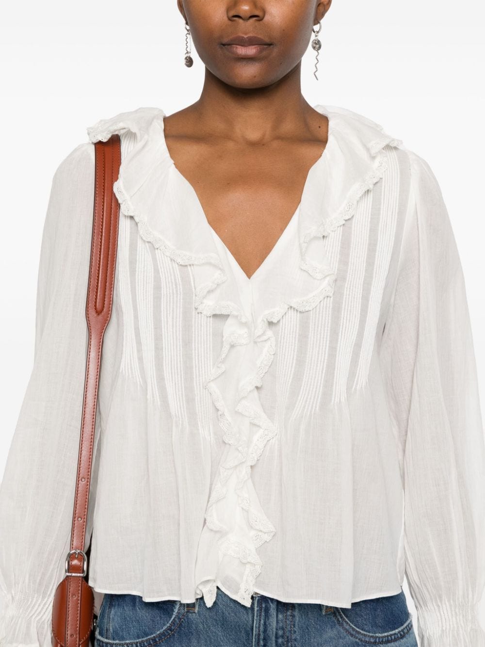 Shop Doen Hardy Blouse In White