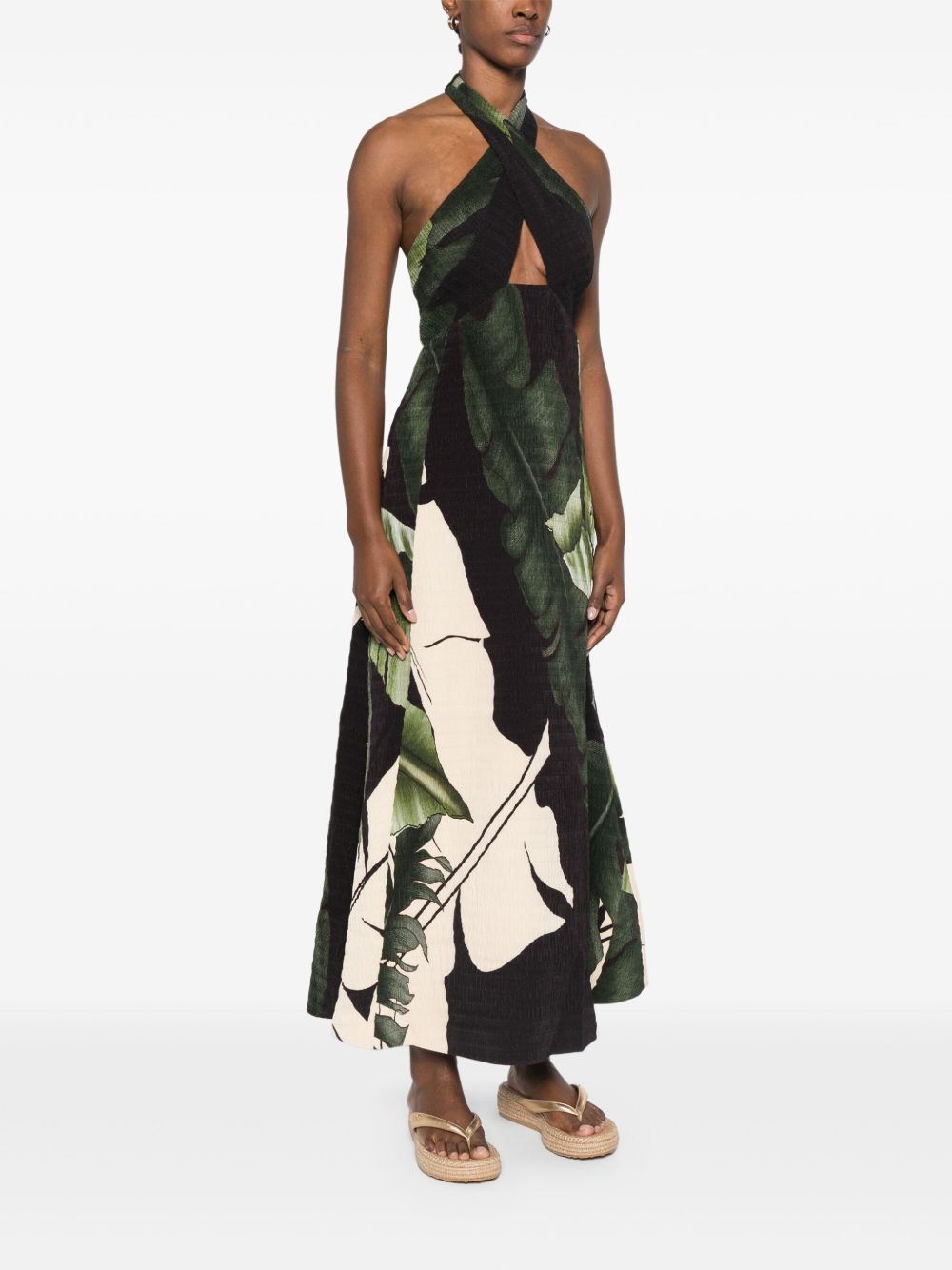 JOHANNA ORTIZ HALTERNECK MAXI DRESS