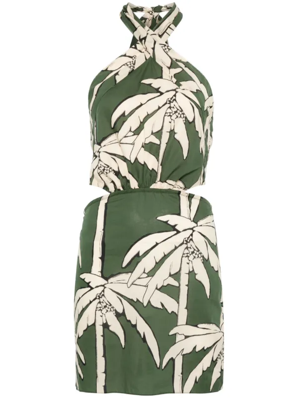 Johanna Ortiz Heart Pirate Cutout Minidress - Green